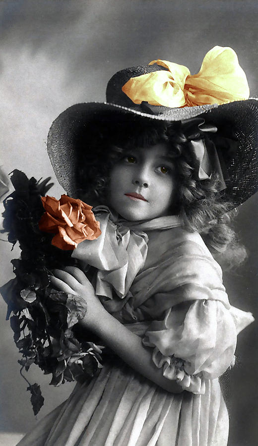 Little Lady with flowers Photograph by Steve K