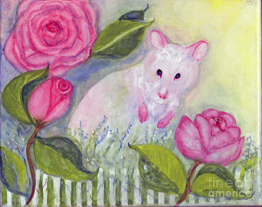 Little Mouses Garden Painting by Doris Blessington
