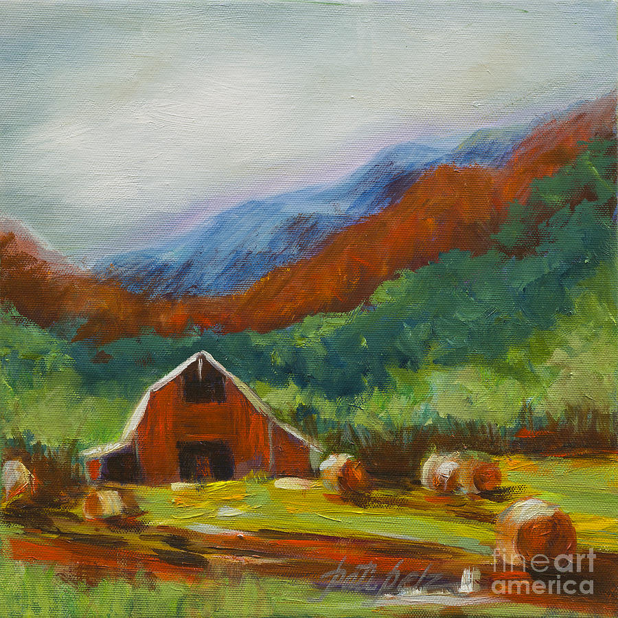 Little Red Barn Painting by Pati Pelz