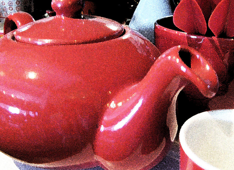 Little Red Teapot Photograph by Rich Franco
