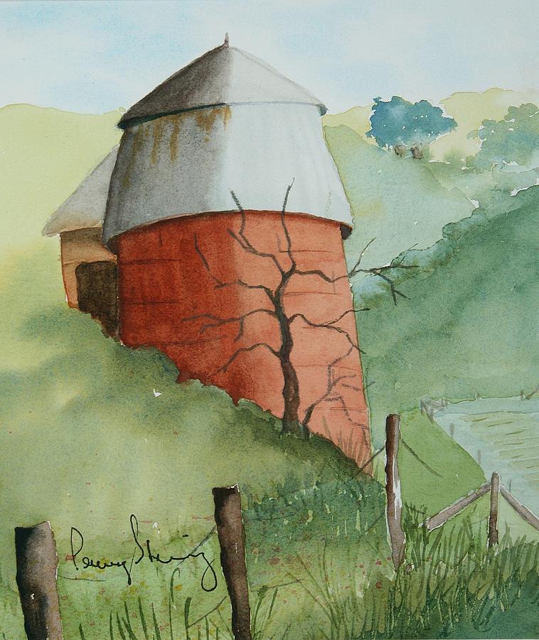 Silo Painting - Little Silo by Penny Stroening