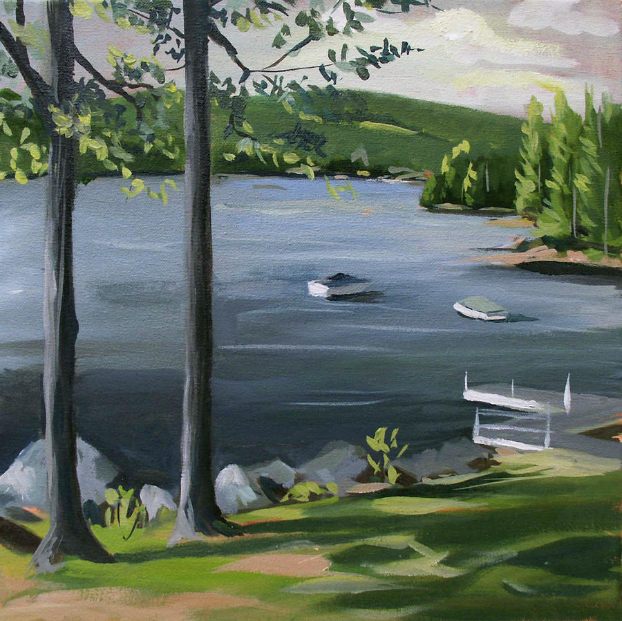 Little Squam in June Painting by Nancy Griswold