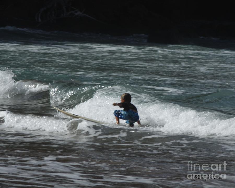 Little Surfer Photograph by Yumi Johnson