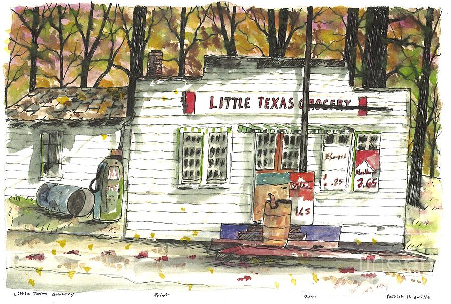 LITTLE TEXAS GROCERY Travelers Rest Painting by Patrick Grills