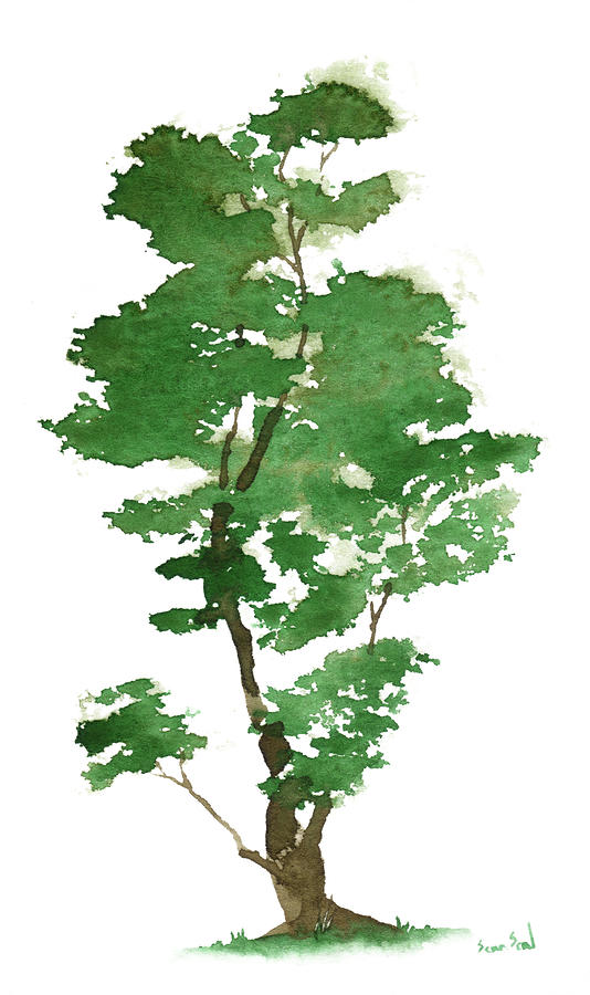 Little Zen Tree 344 Painting by Sean Seal