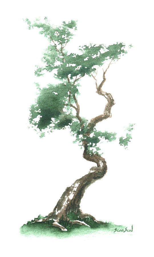 Tree Painting - Little Zen Tree 612 by Sean Seal