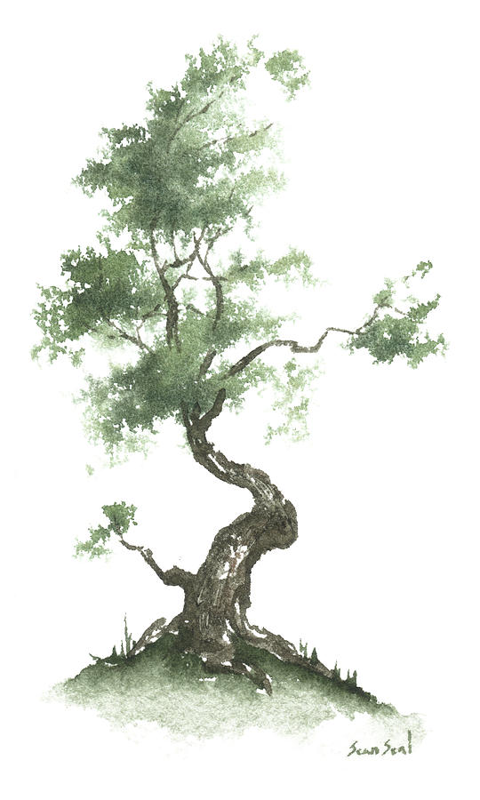Little Zen Tree 626 Painting by Sean Seal