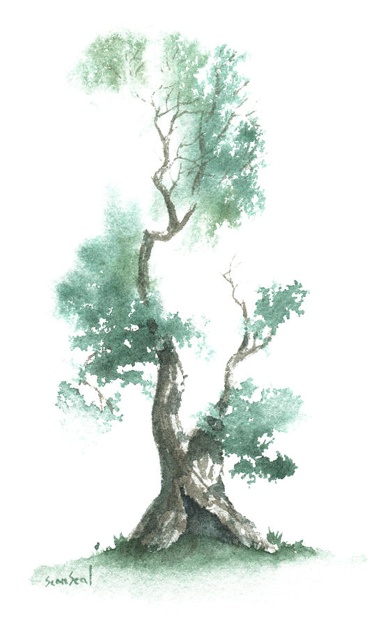 Little Zen Tree 662 Painting by Sean Seal
