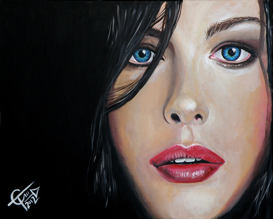 Liv Tyler Painting by Tom Carlton