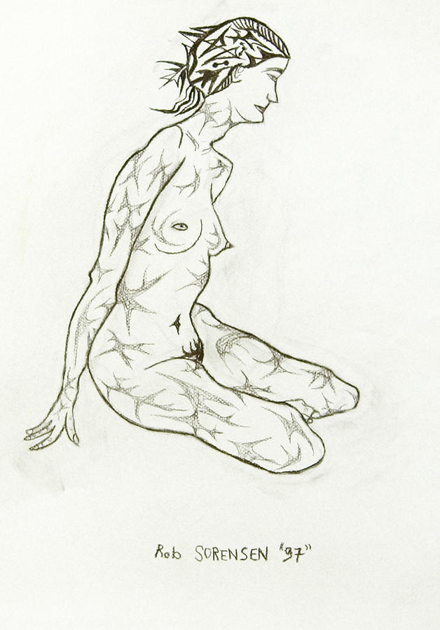 Live Nude 22 Female Detail B Painting by Robert SORENSEN