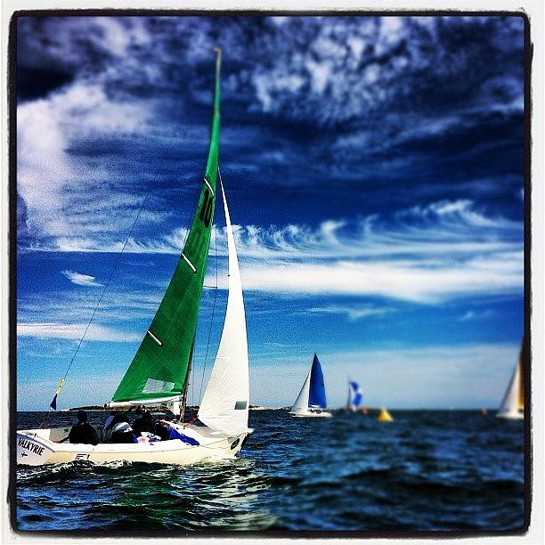 Live Photos Of Us Sailing Match Racing Photograph by Leighton OConnor