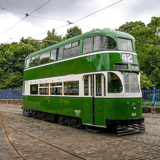 Trolley Photograph - Liverpool Tram No 869 At Crich Tramway by Dave Lee