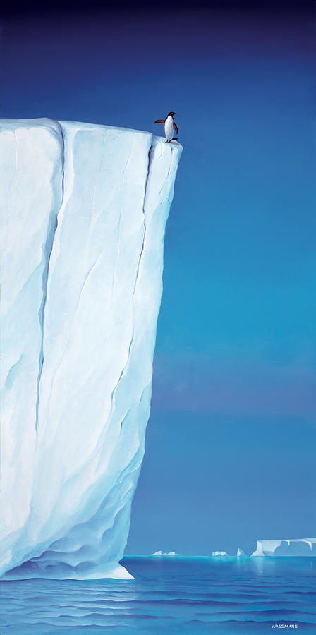 Penguin Photograph - Livin on the Edge by Cliff Wassmann
