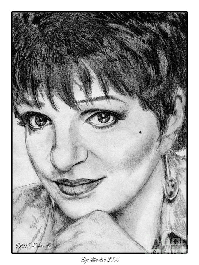 Liza Minnelli Drawing - Liza Minnelli in 2006 by J McCombie