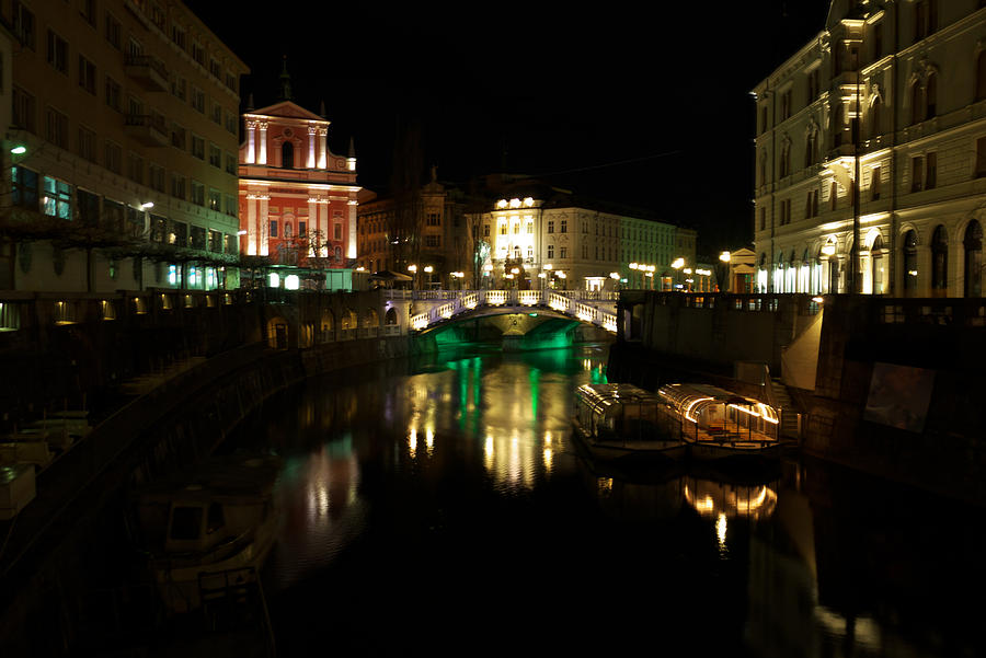 Ljubljana by night Photograph by Ivan Slosar