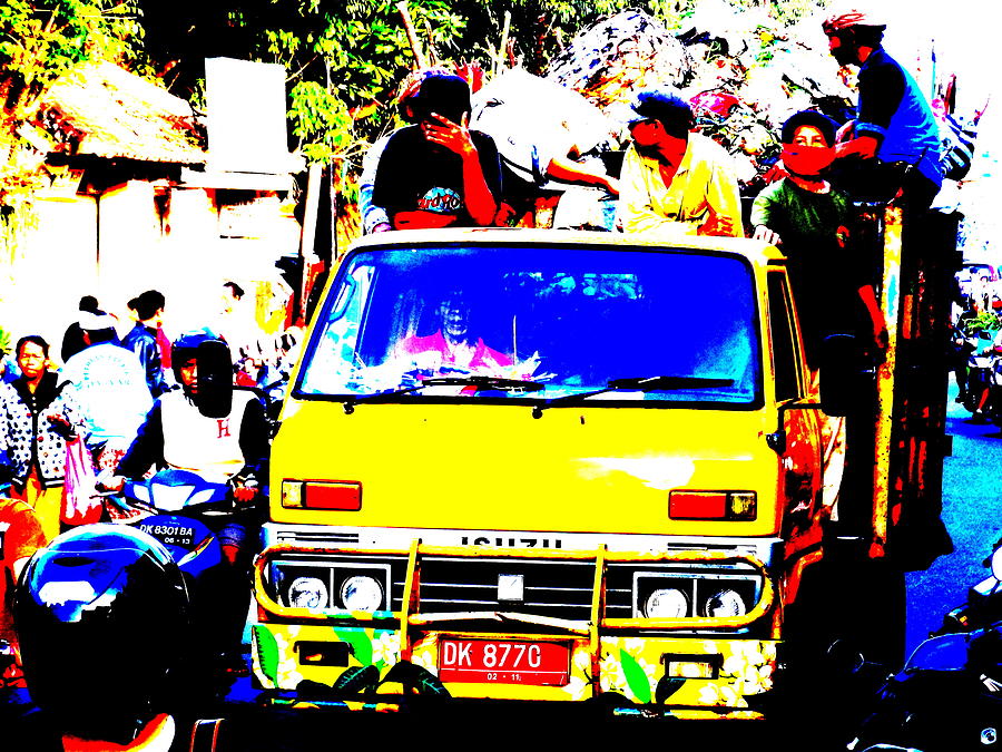 Loaded Bus in Ubud Photograph by Funkpix Photo Hunter