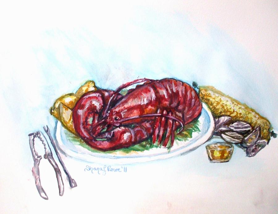 Lobstah Dinnah Painting by Shana Rowe Jackson
