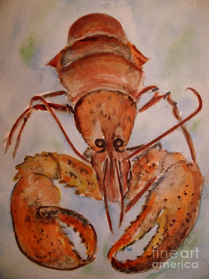 Lobster Dinner Painting by Carol Grimes