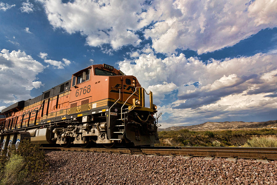 Train Photograph - Locomotive to the Sky #1 by Peter Tellone