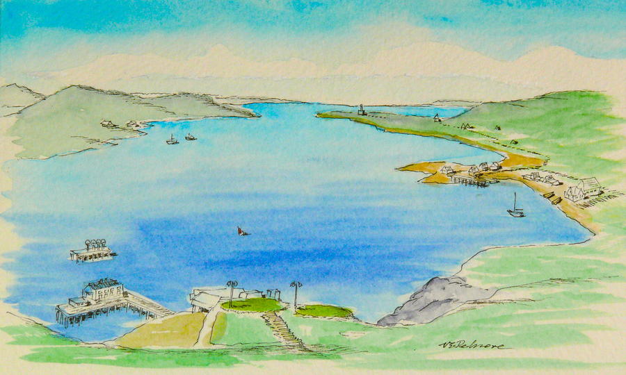 Loch Ewe Painting by Vic Delnore