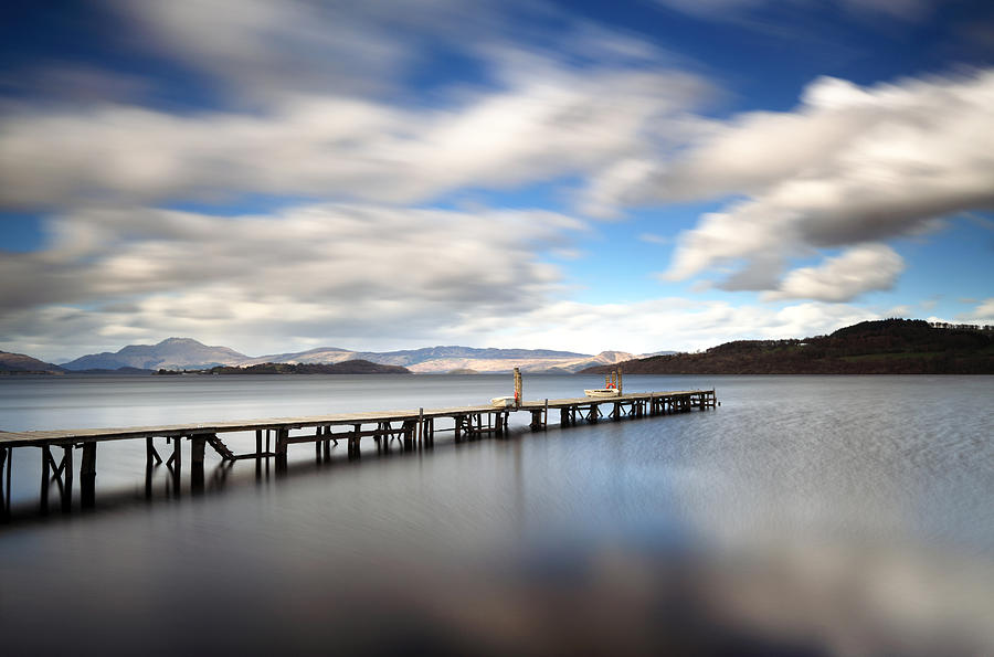 Jetty Photograph - Loch Lomond jetty by Grant Glendinning