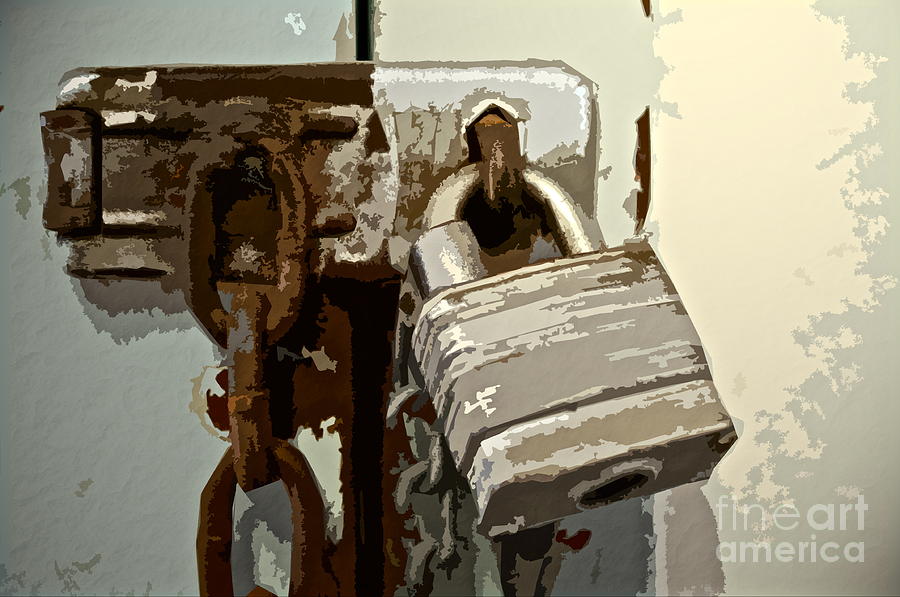 Key Photograph - Lock and Chain by Gwyn Newcombe