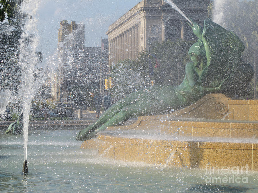 Philadelphia Photograph - Logan Square Fountain by Ann Horn