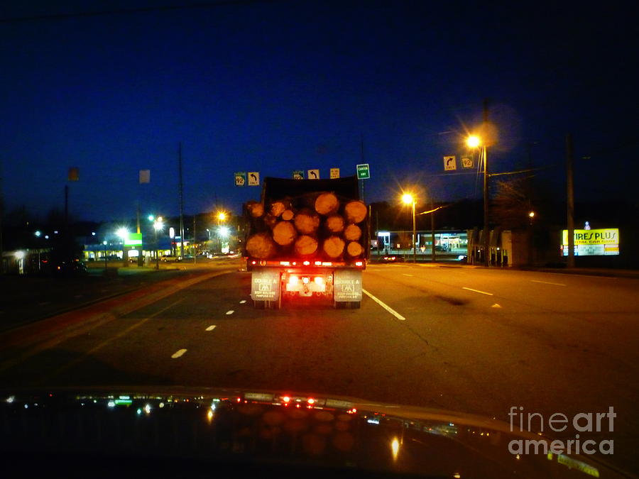 Logging Truck Ahead Photograph by Renee Trenholm