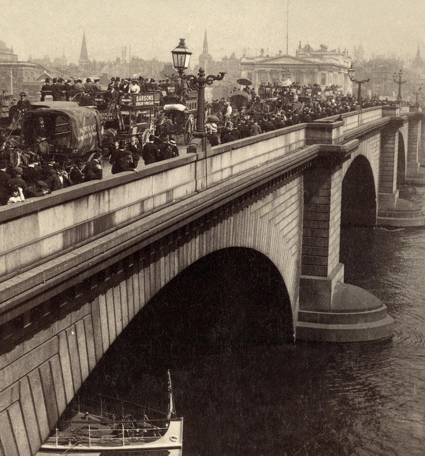 London Bridge - England - c 1896 Photograph by International  Images