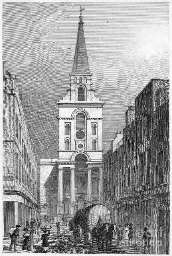 London: Christ Church 1830 Photograph by Granger