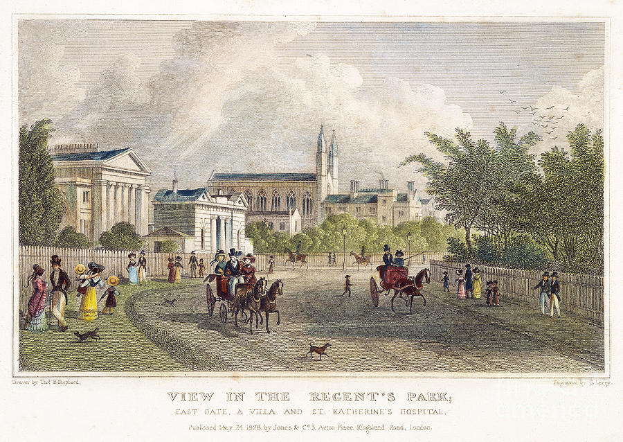 London: Regents Park, 1828 Photograph by Granger
