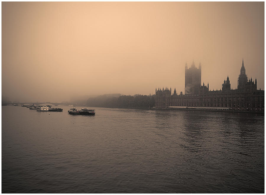 Winter Photograph - London Smog/Fog by Lenny Carter