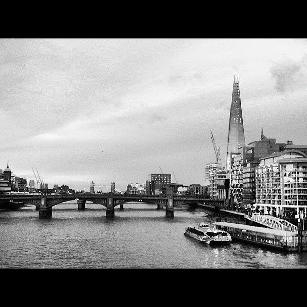 Summer Photograph - London The Shard, Tower Bridge by Maeve O Connell