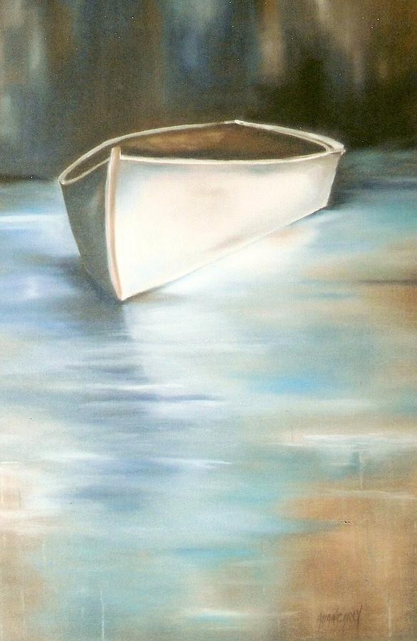 Boat Painting - Lone Boat by Allan Carey