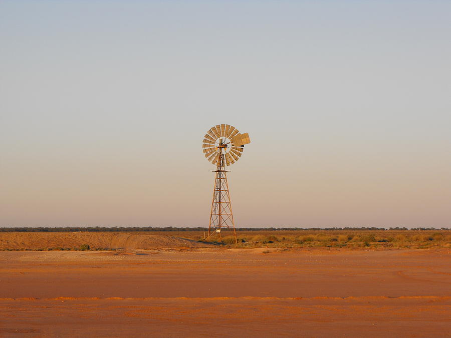Lone Windmill Photograph by Marlene Challis