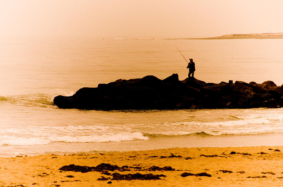 Lonely Fisherman Photograph by Mickey Clausen