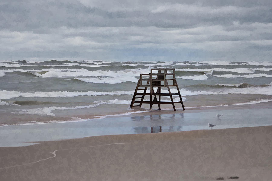 Lonely Lifeguard Chair Photograph by Scott Wood