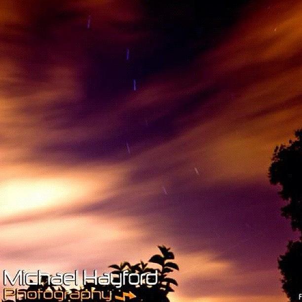 Nightime Photograph - Long Exposure From My Garden! #nightime by Mike Hayford