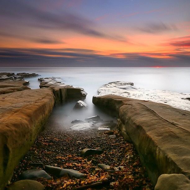 Long Exposure Sunset At A San Diego Photograph by Larry Marshall