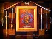 Family Crest Painting - Long Family Crest and Coat of Arms  by Nancy Rutland