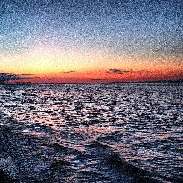 Sunset Photograph - Long Island Sound Sunset #sunset by Lisa Thomas