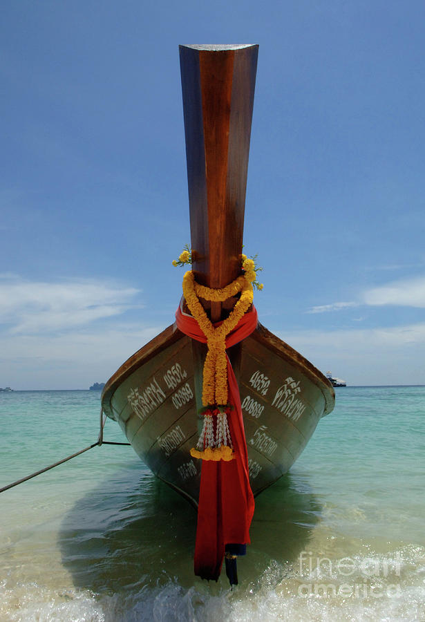 Beach Photograph - Long Tail Boat Thailand by Bob Christopher