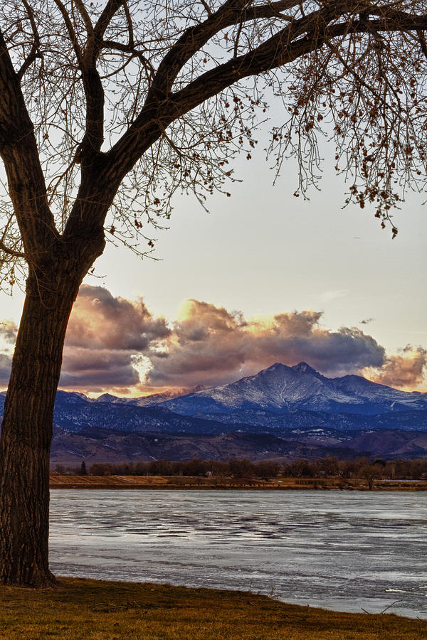 Longs Peak and Mount Meeker Across the Lake Sunset View Photograph by James BO Insogna