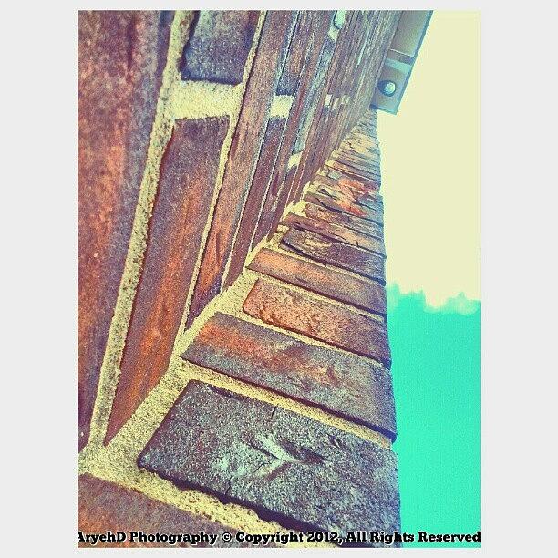 Brick Photograph - Look Up, Way Up || Past The Roof by Aryeh D