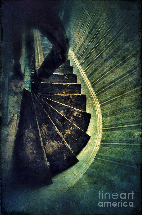 Looking Down an Old Staircase Photograph by Jill Battaglia