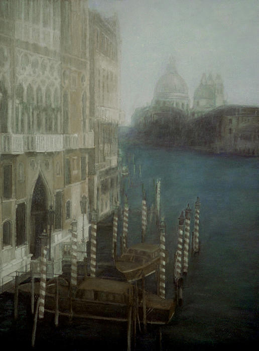 Looking down the Grand Canal Painting by Masami Iida