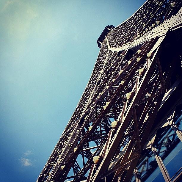 Paris Photograph - Looking Up At The Lady. #eiffeltower by Jen Hernandez