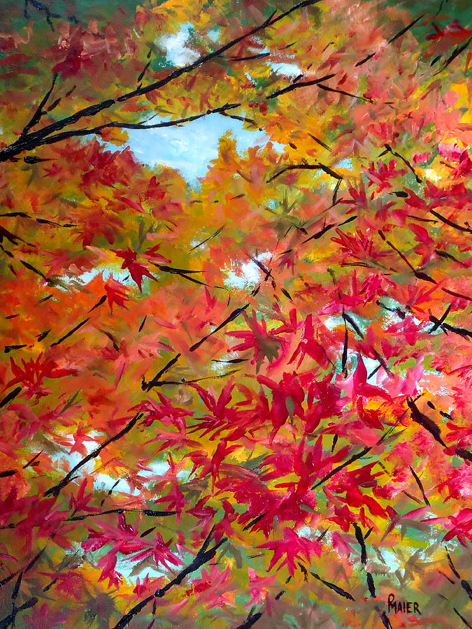 Fall Painting - Looking Up II by Pete Maier