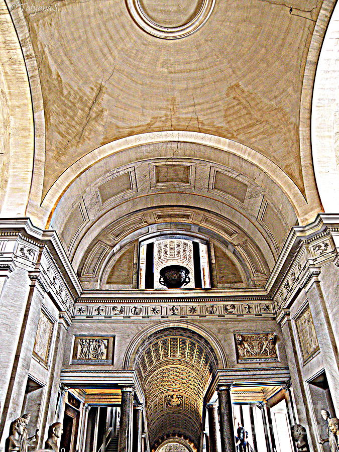 Looking Up. Vatican. Brown Photograph by Tatyana Searcy