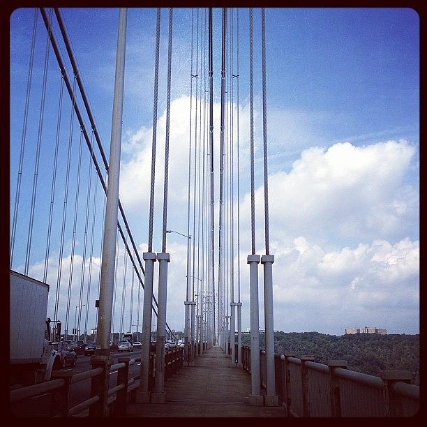Looking West on George Washington Bridge Photograph by Crystal Cruz